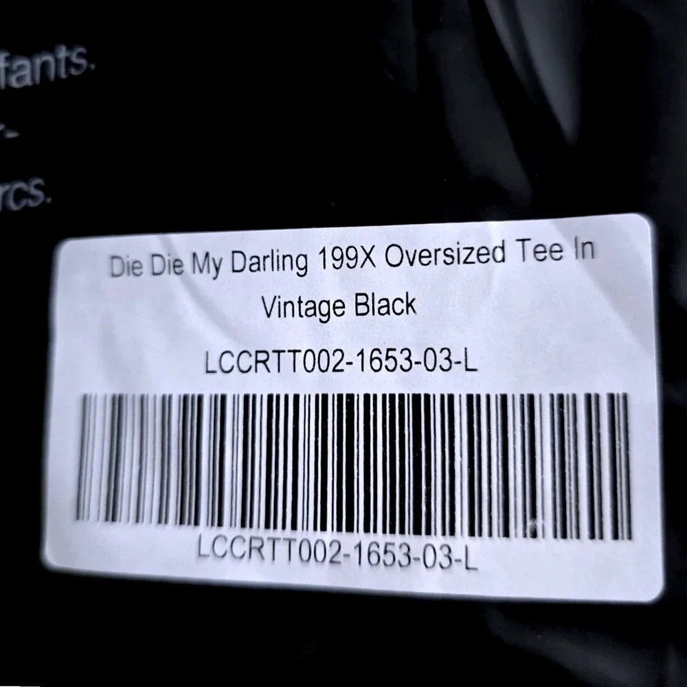 Civil Regime Die Die My Darling 199X Oversized Tee Vintage Black Misfits Graphic